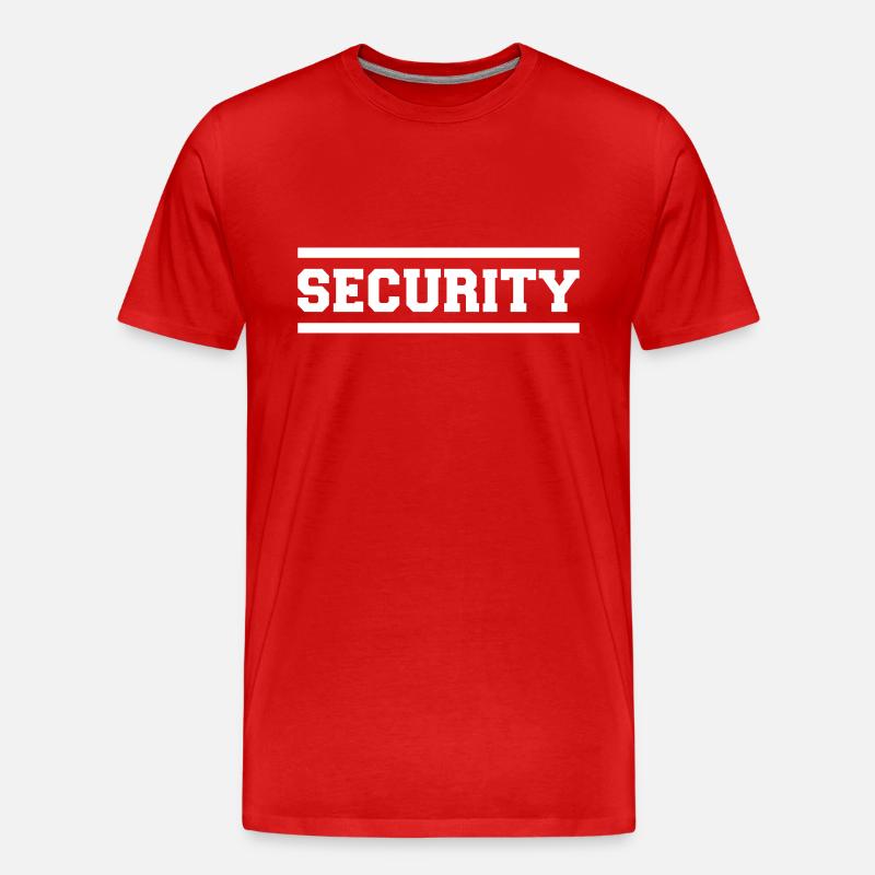 Security - Männer Premium Bio T-Shirt - Rot