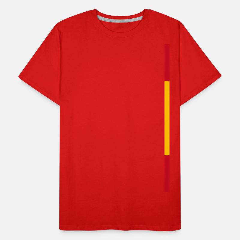 Spain Flag Style Stripes Men's Premium Organic T-Shirt
