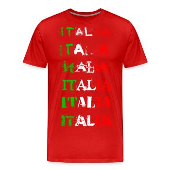 italia - Männer Premium Bio T-Shirt - Rot - Vorne - Damien (186cm)