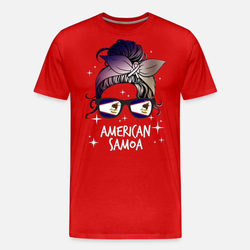 Amerikanisch-Samoa - Männer Premium Bio T-Shirt - Rot