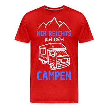 Camping, I've had enough, I'm going camping - Men's Premium Organic T-Shirt - red - Front - Damien (186cm)