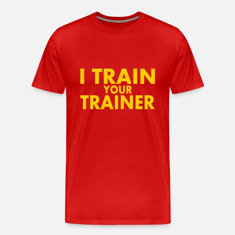 I train your trainer - Männer Premium Bio T-Shirt - Rot