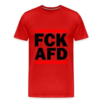 Fck afd - Männer Premium Bio T-Shirt - Rot - Vorne - Damien (186cm)