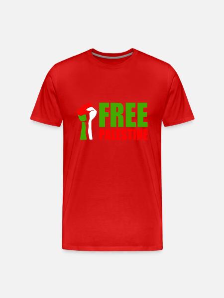 Free palestine - T-shirt bio Premium Homme - rouge