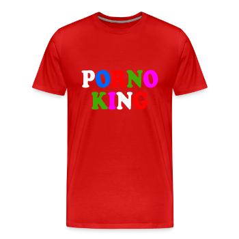Porno king - Männer Premium Bio T-Shirt - Rot - Vorne - Damien (186cm)