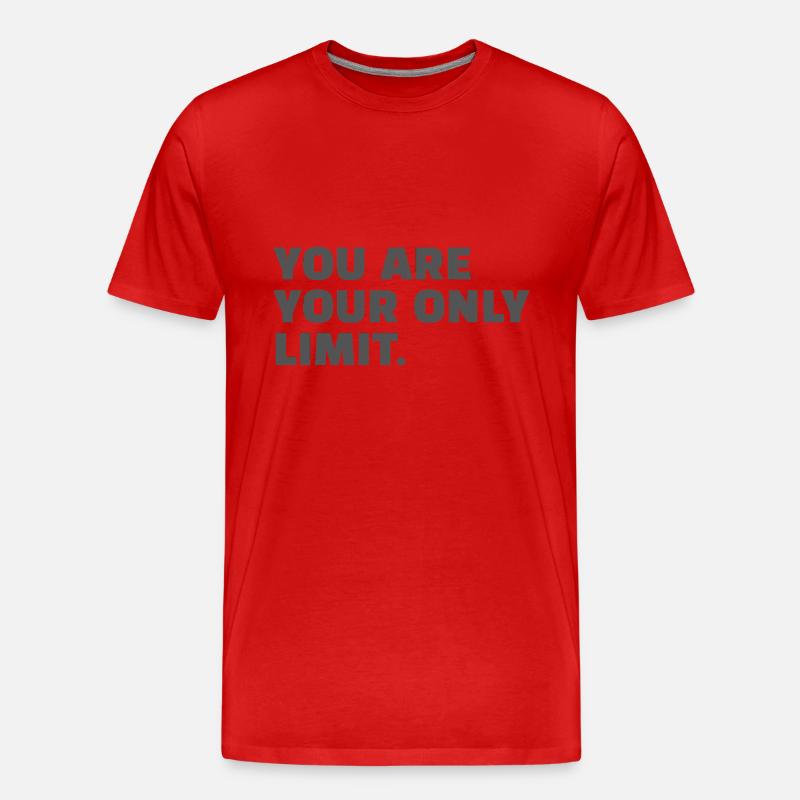 Motivation Spruch Statement Selbstvertrauen - Männer Premium Bio T-Shirt - Rot