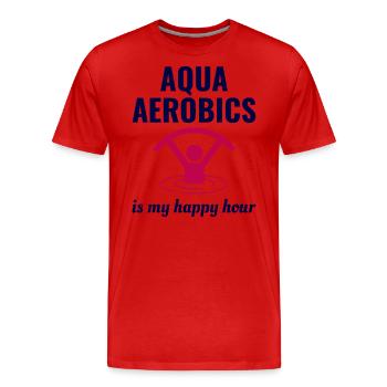 Wassergymnastik Aquatische Fitness Aqua Exercise - Männer Premium Bio T-Shirt - Rot - Vorne - Damien (186cm)