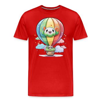Up, Up and Away! - Men's Premium Organic T-Shirt - red - Front - Damien (186cm)