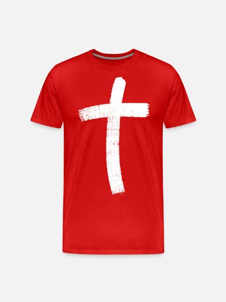 Jésus Croix - T-shirt bio Premium Homme - rouge
