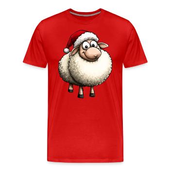 Noël des moutons - T-shirt bio Premium Homme - rouge - Devant - Damien (186cm)