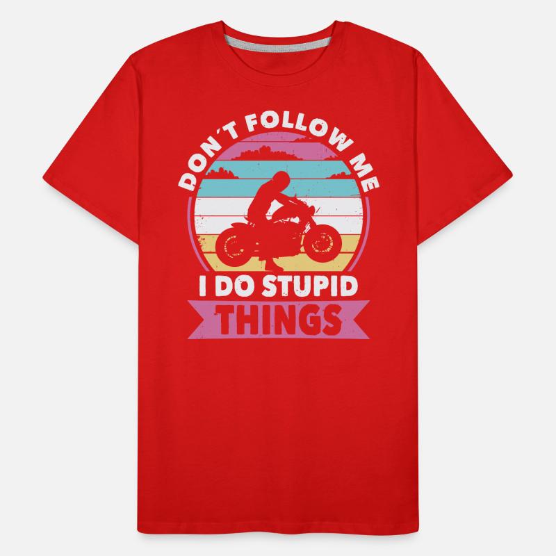 Nicht folgen Bikerin oder Biker eine Motorrad Männer Premium Bio T-Shirt