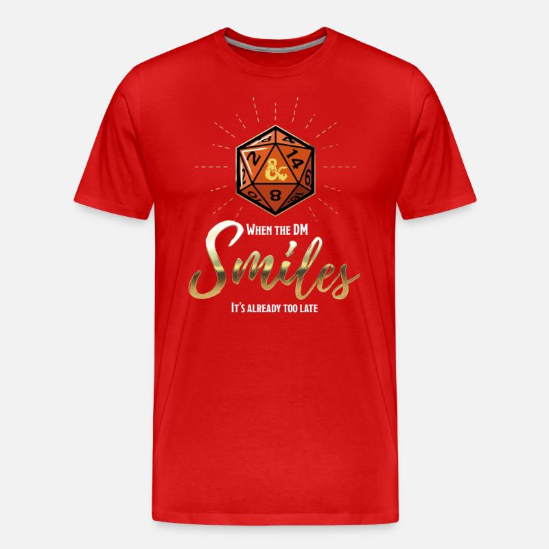 Dungeons And Dragons quando Dungeon Master sorride - Maglietta ecologica premium da uomo - rosso