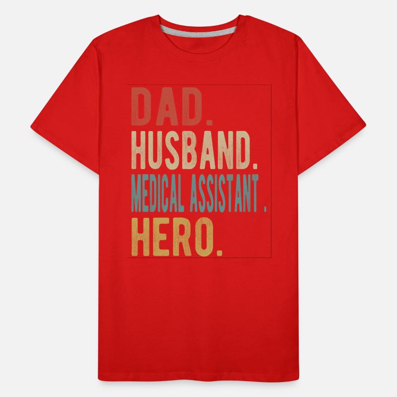 Medizinischer Assistent Vater Ehemann Held Männer Premium Bio T-Shirt
