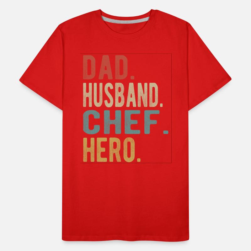 Koch Vater Ehemann Held Männer Premium Bio T-Shirt