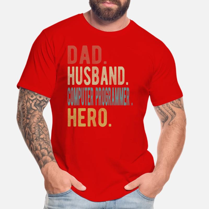Computerprogrammierer Vater Ehemann Held Männer Premium Bio T-Shirt