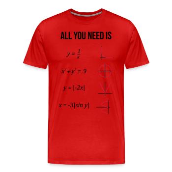 Mathe. Mathelehrer. Mathematiker. Geschenk - T-shirt bio Premium Homme - rouge - Devant - Damien (186cm)