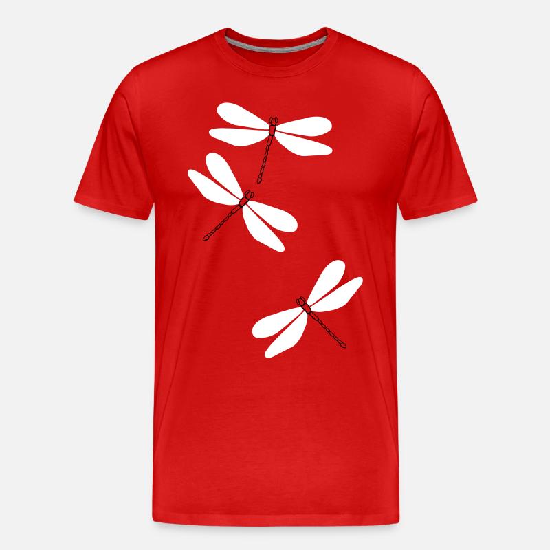 Libellen beu5 - Männer Premium Bio T-Shirt - Rot