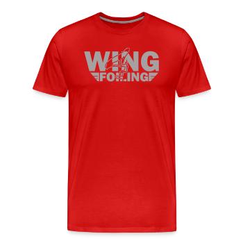Wing Foiling or Wing Surf and Wing surfing Design - Men's Premium Organic T-Shirt - red - Front - Damien (186cm)
