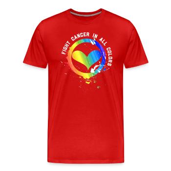 Le cancer aspire chaque soutien de combat de combattant de couleur - T-shirt bio Premium Homme - rouge - Devant - Damien (186cm)