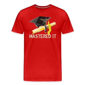 Call Me Master Graduation School College Degree - Männer Premium Bio T-Shirt - Rot - Vorne - Damien (186cm)
