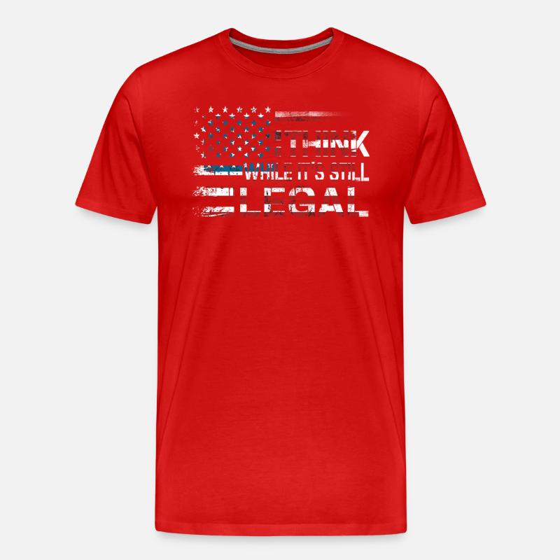 Think While Its Still Legal - Männer Premium Bio T-Shirt - Rot