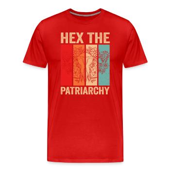 Hex Le Patriarcat - T-shirt bio Premium Homme - rouge - Devant - Damien (186cm)