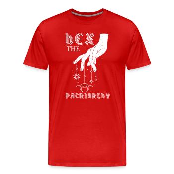 Hex Le Patriarcat - T-shirt bio Premium Homme - rouge - Devant - Damien (186cm)