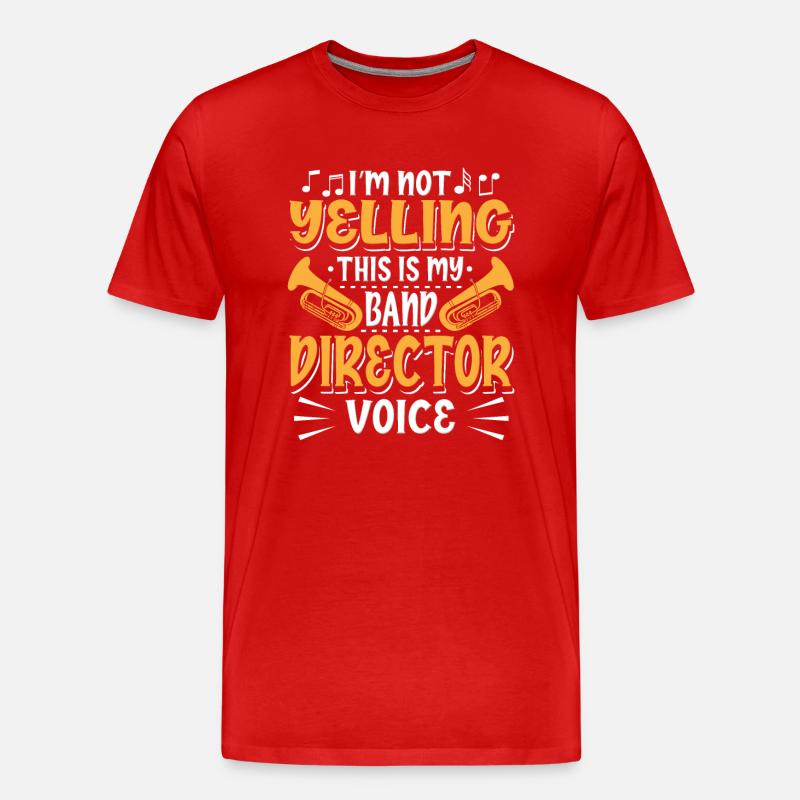 Marching Band Direktor - Männer Premium Bio T-Shirt - Rot