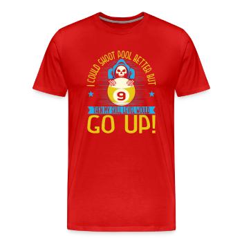 Billard Cue Sports - T-shirt bio Premium Homme - rouge - Devant - Damien (186cm)