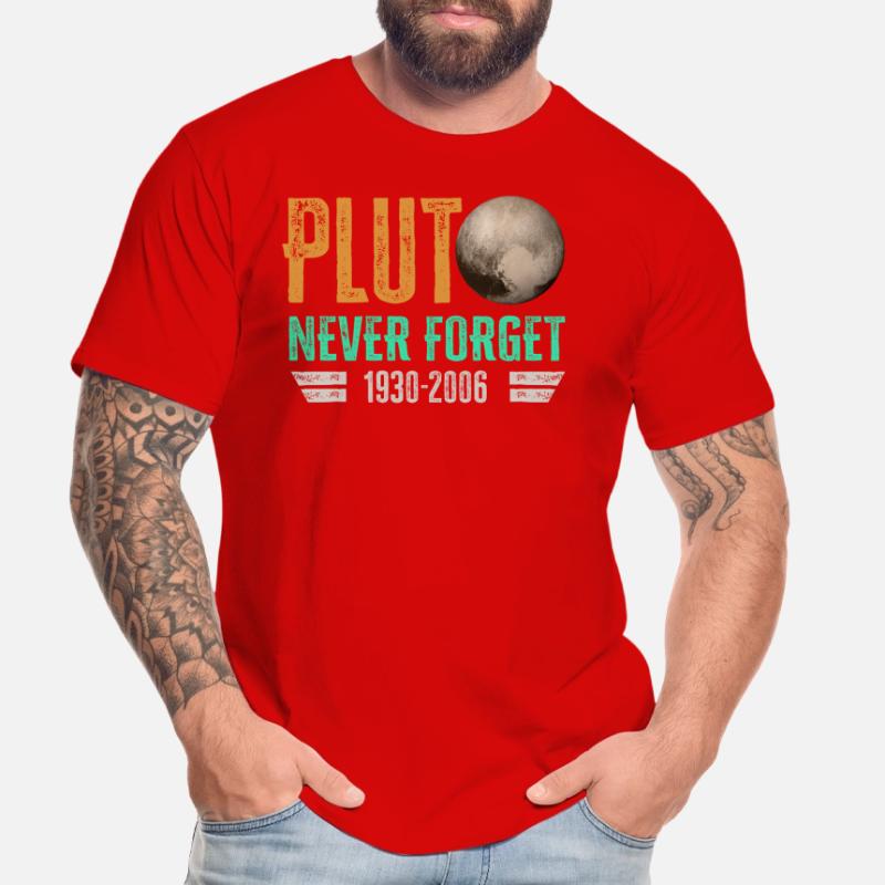 Never Forget Pluto Design Retro Style Funny Space Men's Premium Organic T-Shirt