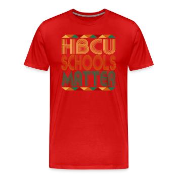 Historical Black College University - Men's Premium Organic T-Shirt - red - Front - Damien (186cm)