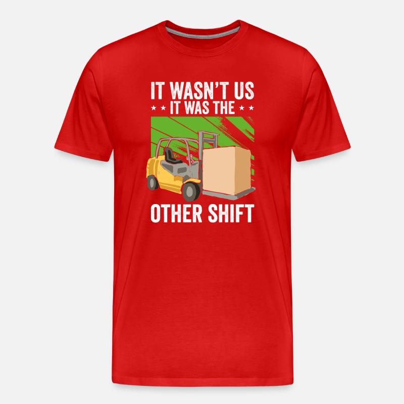 Forklift Operator - Men's Premium Organic T-Shirt - red