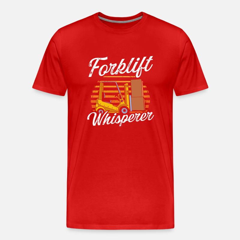 Gabelstapler Staplerfahrer - Männer Premium Bio T-Shirt - Rot