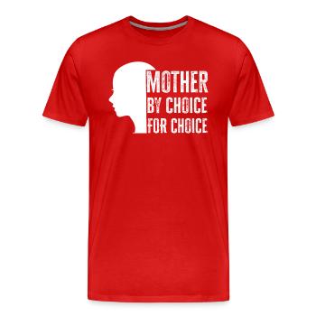 Mère par choix Pour choix Pro Choix Féministe - T-shirt bio Premium Homme - rouge - Devant - Damien (186cm)