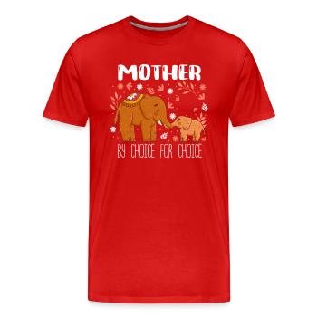 Mère par choix Pour Choix Pro Choice Féministe - T-shirt bio Premium Homme - rouge - Devant - Damien (186cm)