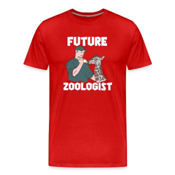 Zookeeper Zoo Futur Zoologiste - T-shirt bio Premium Homme - rouge - Devant - Damien (186cm)