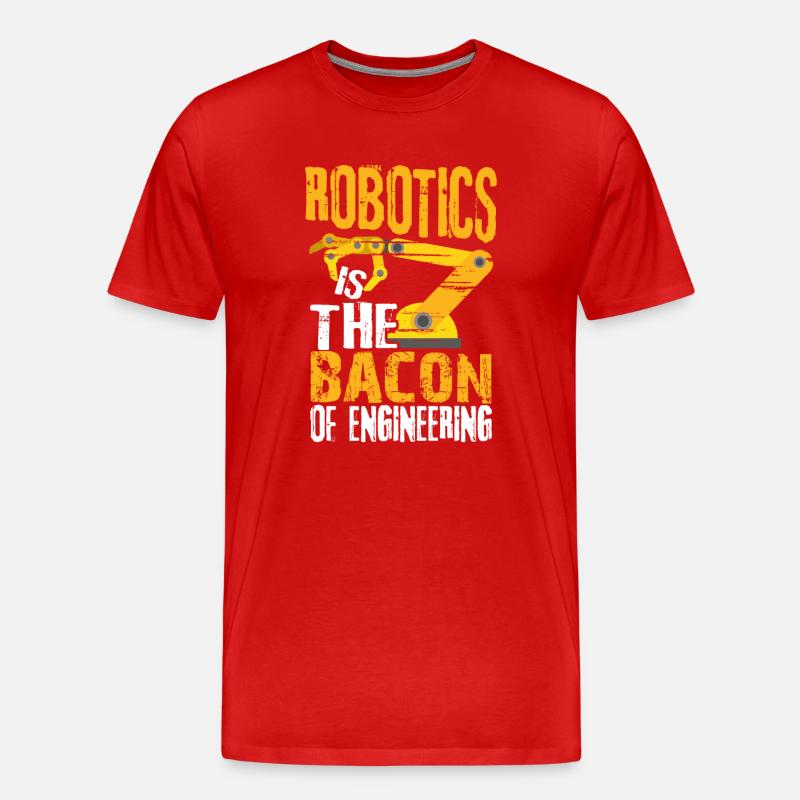 Robotik Roboter Geschenk - Männer Premium Bio T-Shirt - Rot