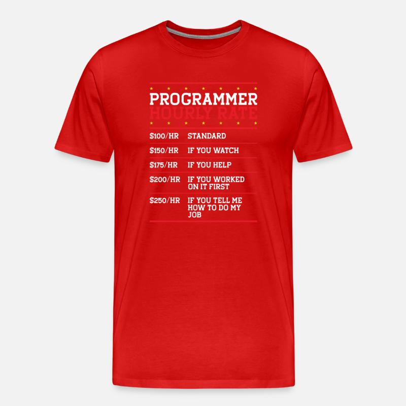Programmierer Coder Code Computer - Männer Premium Bio T-Shirt - Rot