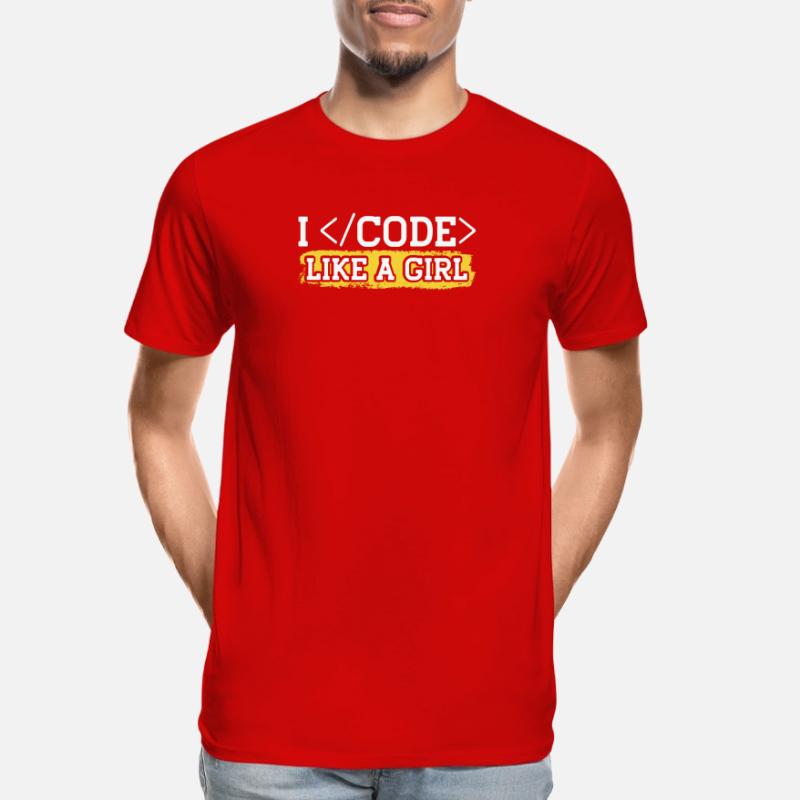 Programmieren Coder Programmierer Girl Männer Premium Bio T-Shirt