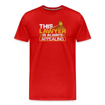 This Lawyer Is Always Appealing Legislator - Men's Premium Organic T-Shirt - red - Front - Damien (186cm)