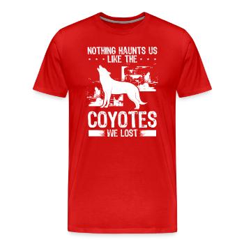 Kojotenfang Kojotenjagd Yote Jagd Geschenk - Männer Premium Bio T-Shirt - Rot - Vorne - Damien (186cm)