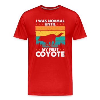 Kojotenfang Kojotenjagd Yote Jagd Geschenk - Männer Premium Bio T-Shirt - Rot - Vorne - Damien (186cm)
