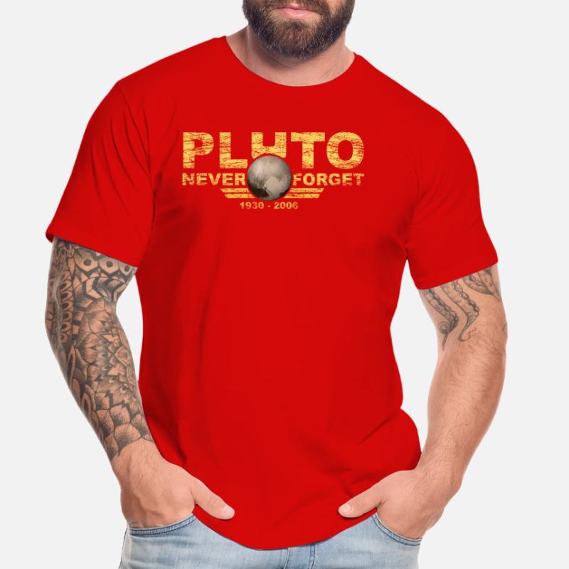 Never Forget Pluto Design Retro Style Funny Space Men's Premium Organic T-Shirt