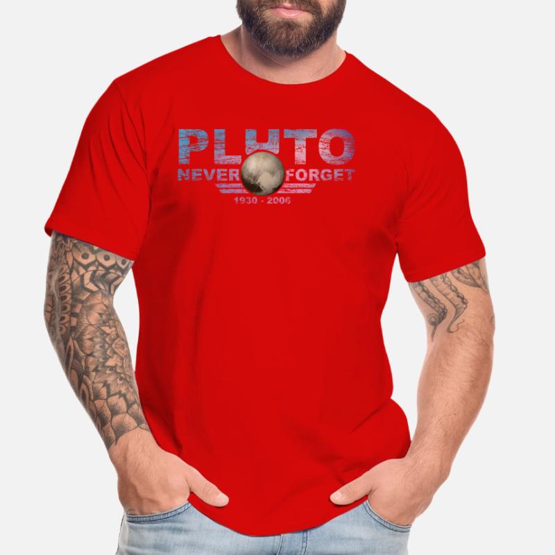 Never Forget Pluto Design Retro Style Funny Space Men's Premium Organic T-Shirt