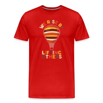 We Rise By Lifting Others Inspirational Quote - Männer Premium Bio T-Shirt - Rot - Vorne - Damien (186cm)