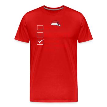 Gentil méchant innocent jusqu’à preuve du contraire - T-shirt bio Premium Homme - rouge - Devant - Damien (186cm)