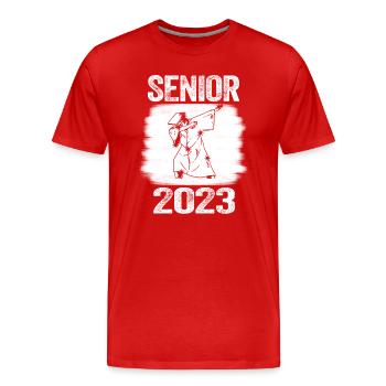 Senior 2023 Dabbing Dab of 2023 Seniors Graduation - Men's Premium Organic T-Shirt - red - Front - Damien (186cm)