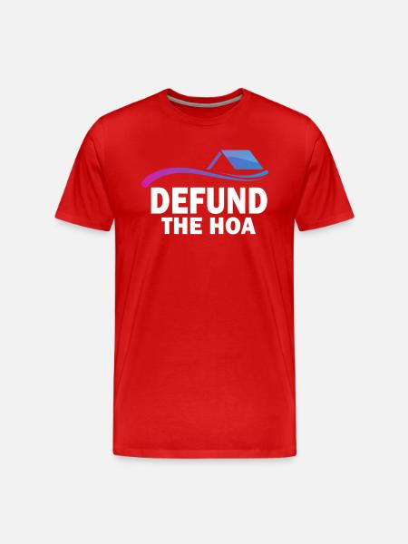 Defund The HOA - Men's Premium Organic T-Shirt - red