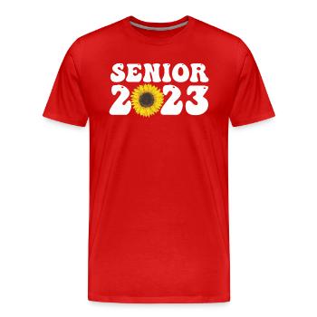 Senior 2023 Dabbing Dab of 2023 Seniors Graduation - Men's Premium Organic T-Shirt - red - Front - Damien (186cm)