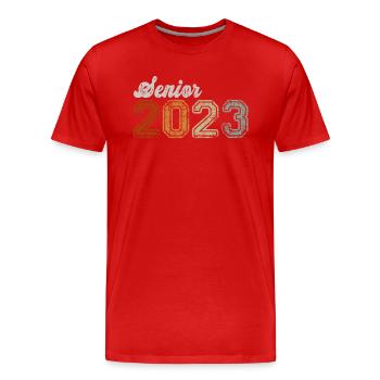 Senior 2023 Dabbing Dab of 2023 Seniors Graduation - Men's Premium Organic T-Shirt - red - Front - Damien (186cm)